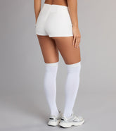Level Up Faux Leather Hot Shorts